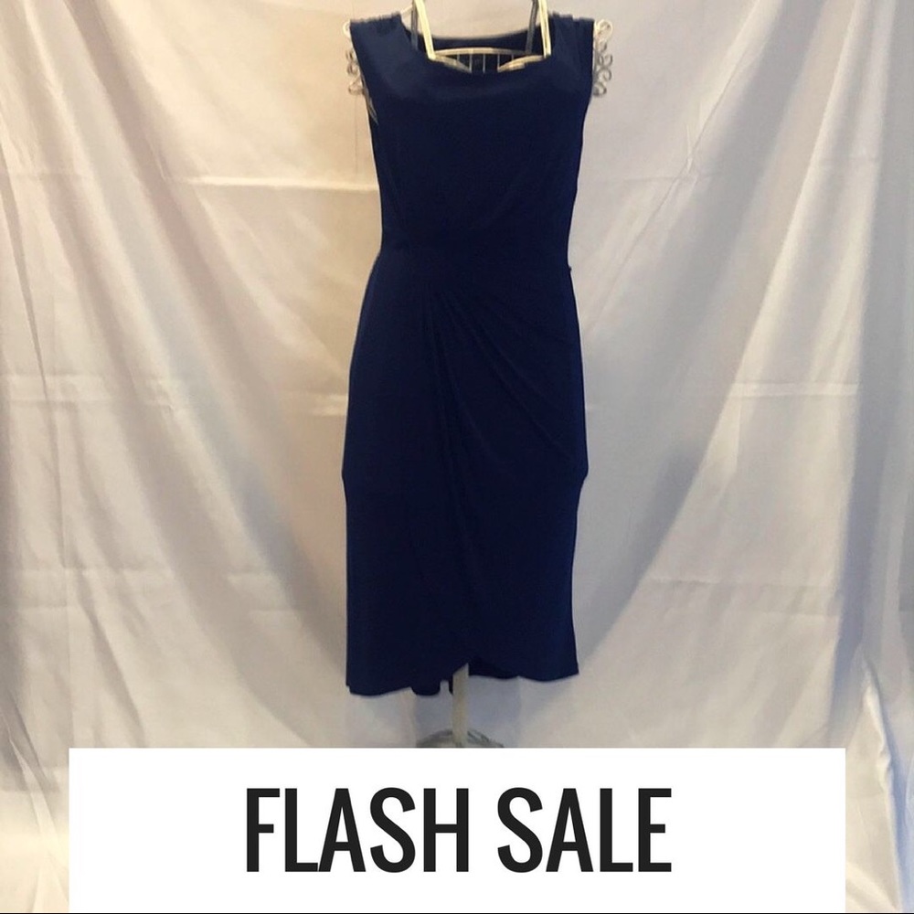 🦈🦈Gathered Navy Blue Dress🦈